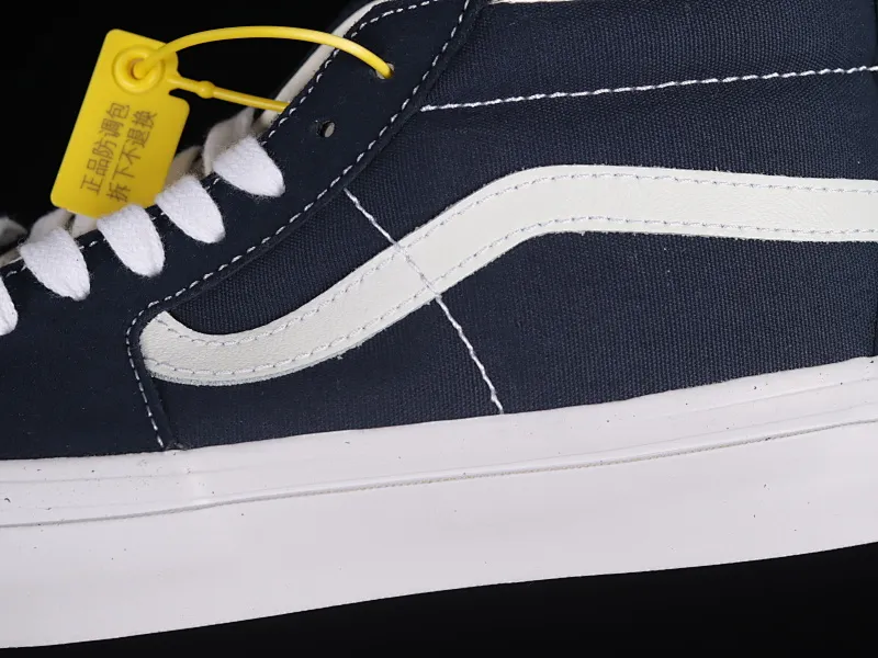All categories Vans Vans series Vans Mid Vans China Vans Vault OG Sk8-Mid Vans official high-end branch navy blue mid-top retro simple casual canvas shoes VN0A4BVCNAV